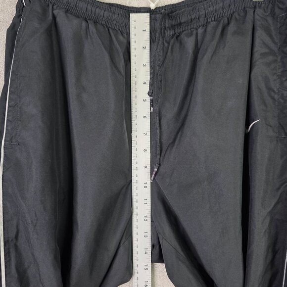 Mens Nike Black Athletic Track Pants Polyester Side Zip Drawstring Size XXL - Picture 4 of 9